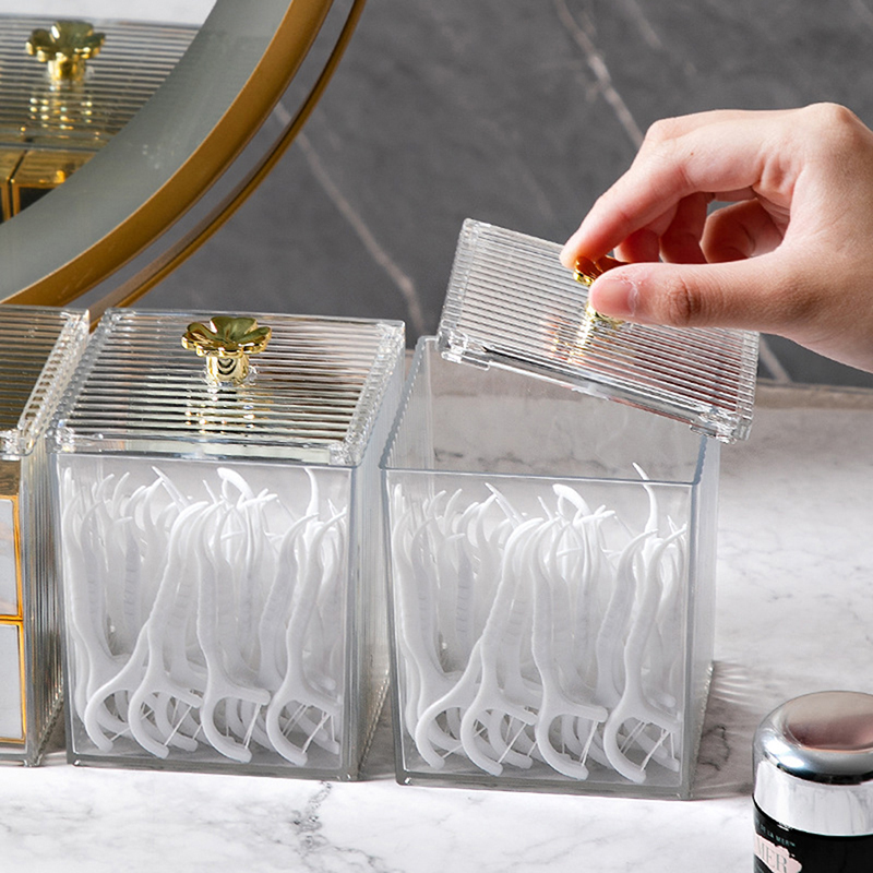 Beauty Makeup Sponge - Storage Organizer Bathroom Jar Cotton Swab