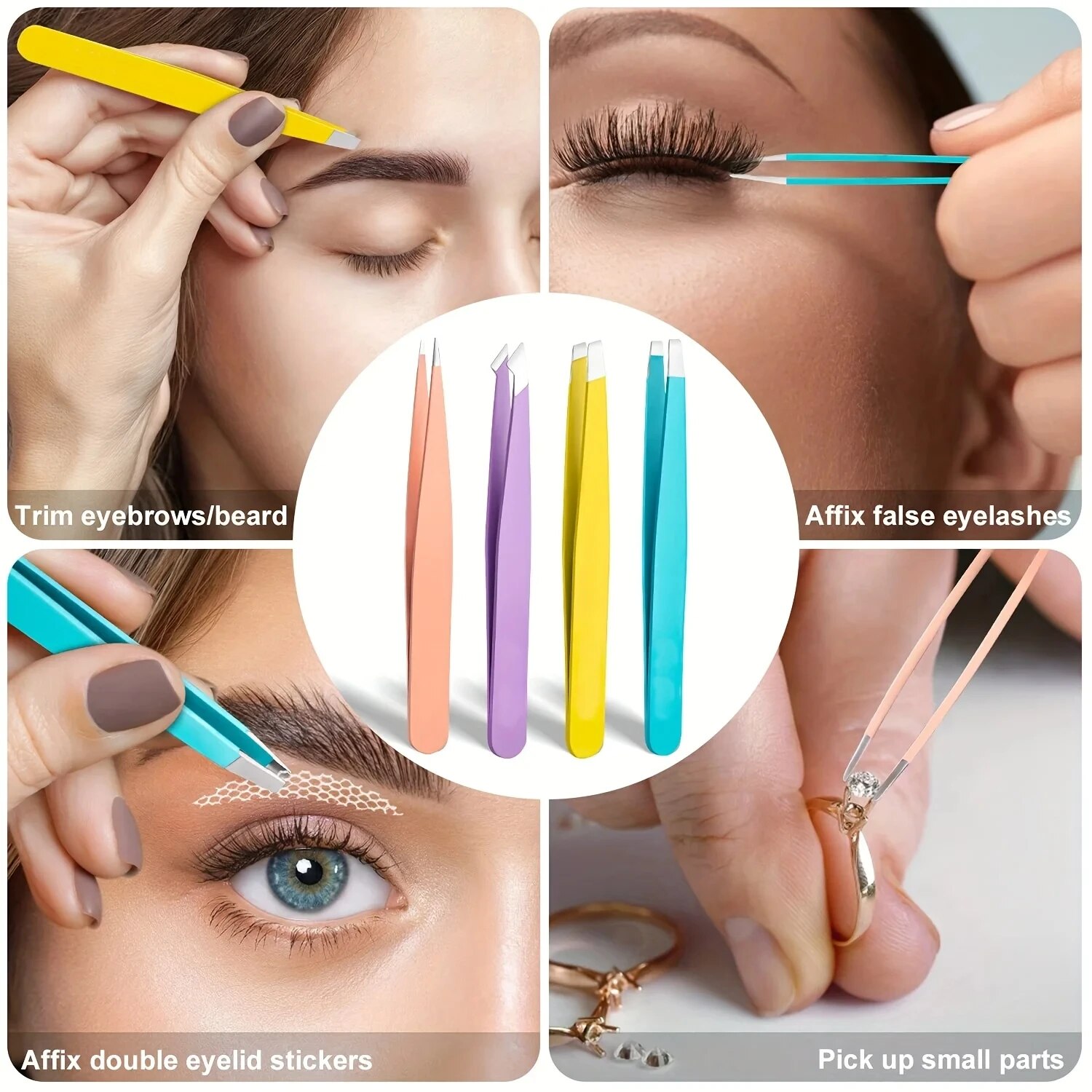 Beauty Hair Makeup - Colorful Eyebrow Tweezer Hair Beauty Fine