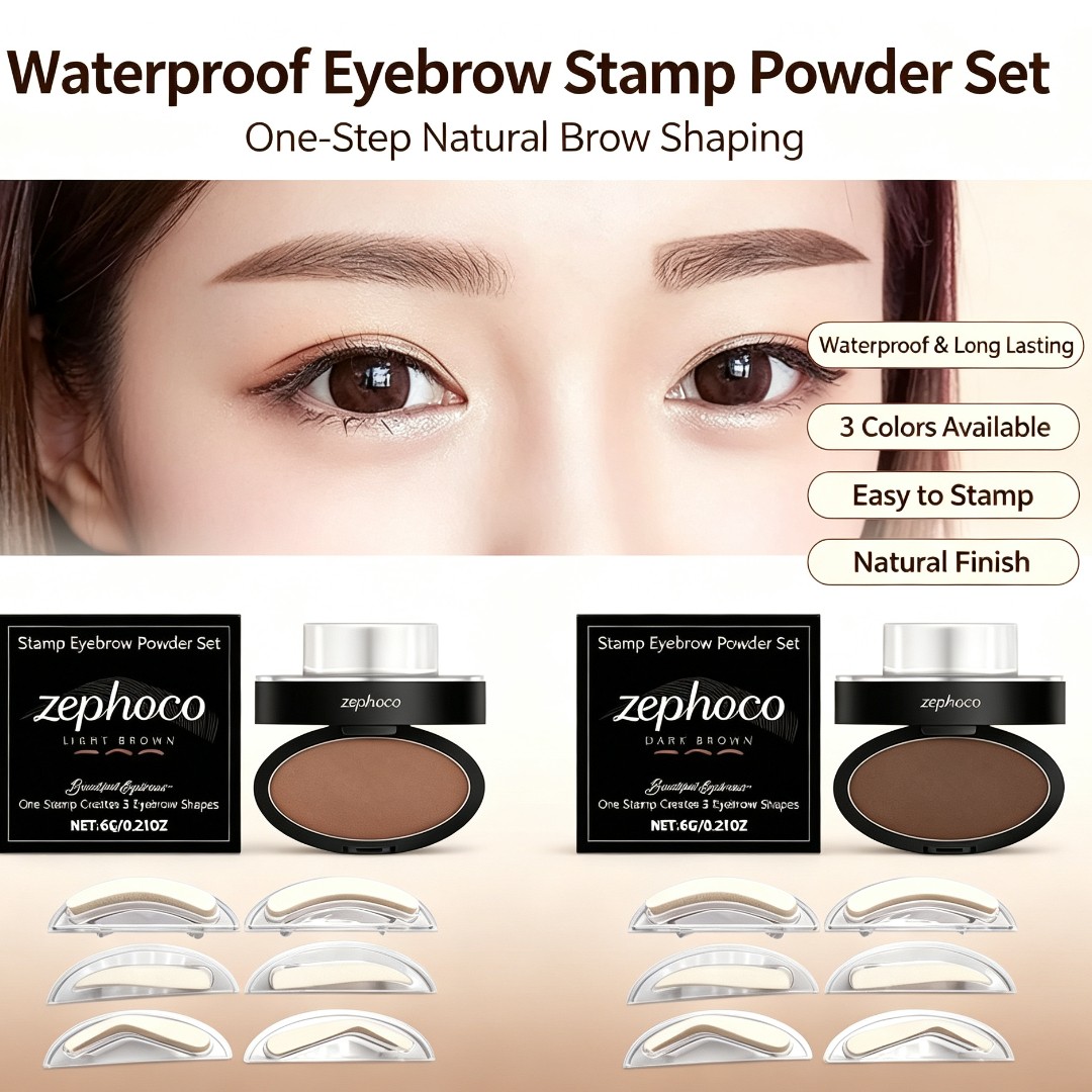 Beauty Mark Makeup - Eyebrow Powder Stamp Kit Waterproof Tint