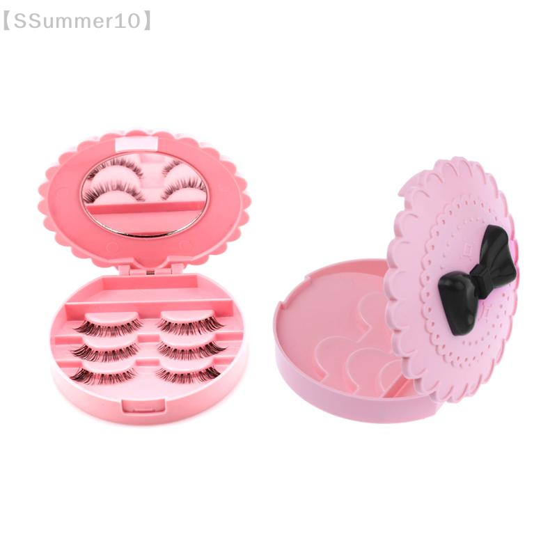 Beauty Makeup Box Set - 【SSummer10】Pink Bowknot False Eyelash Storage Box