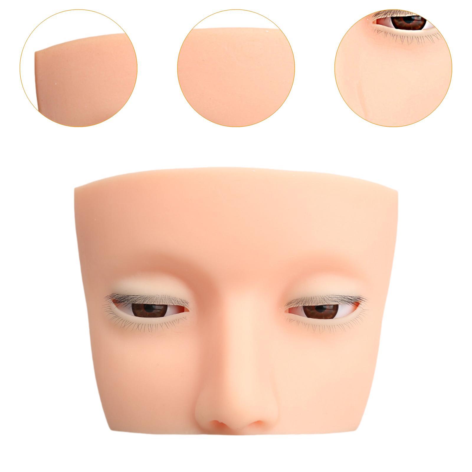 Beauty Makeup Training - Silicone Eyelash Mannequin Head Skin Practice