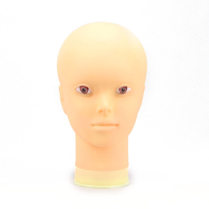 Beauty Makeup Training - Soft Bald Wig Practice Mannequin Head