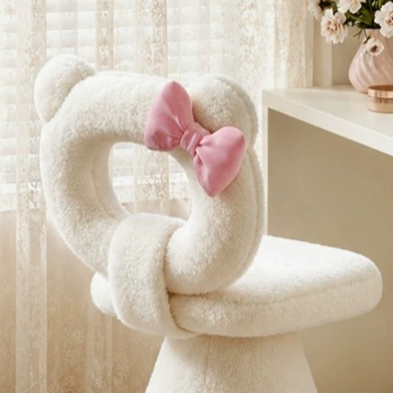 Bow Dressing Vanity Stool Pink - Beauty Makeup Chair review and price