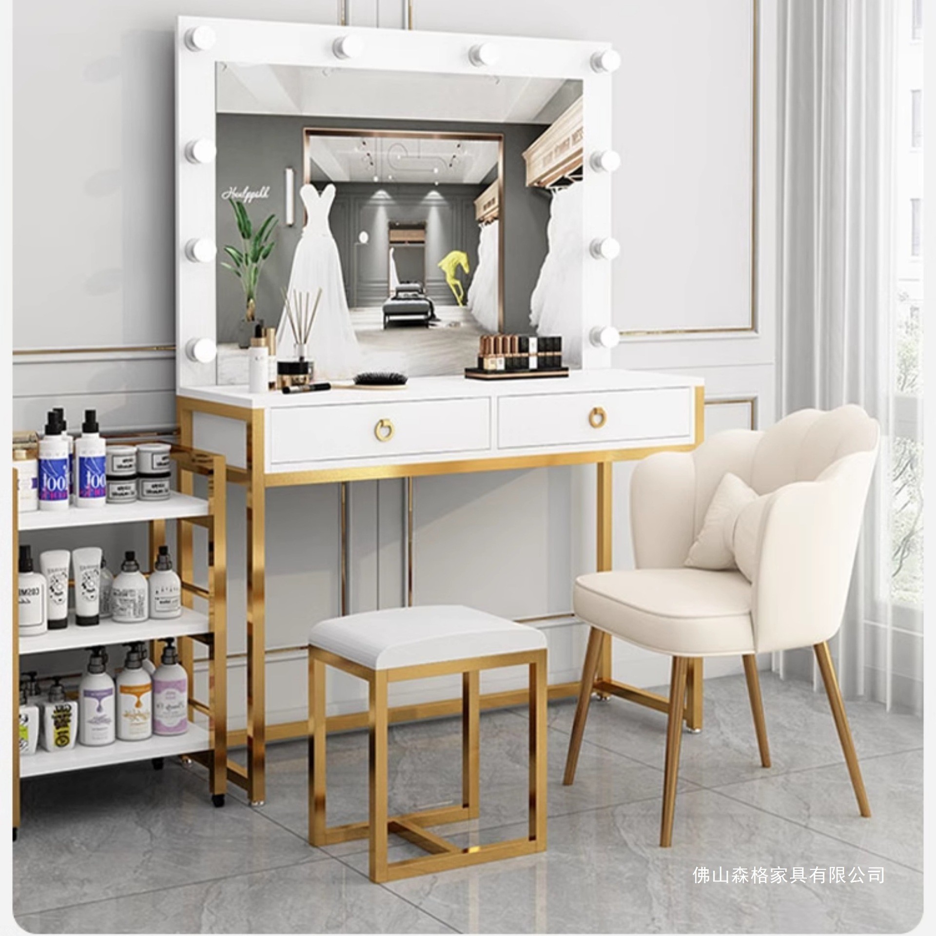 Studio dresser with lamp mirro - Beauty Makeup Bridal review and price