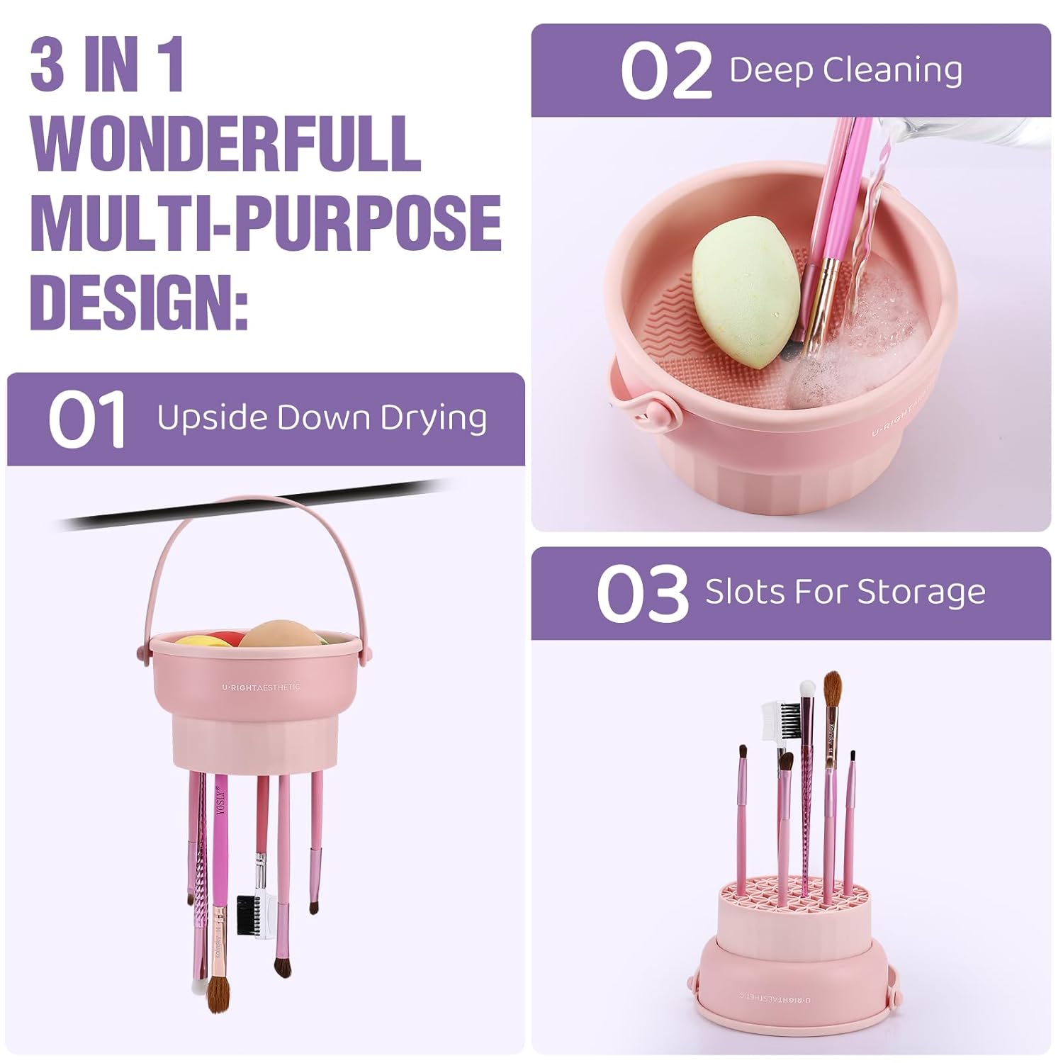 Makeup Brush Cleaning Bowl Bea - Makeup Beauty Set review and price