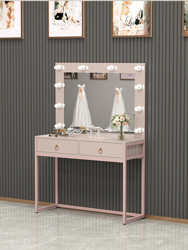 Dresser with lamp mirror integ - Beauty Makeup Bridal review and price