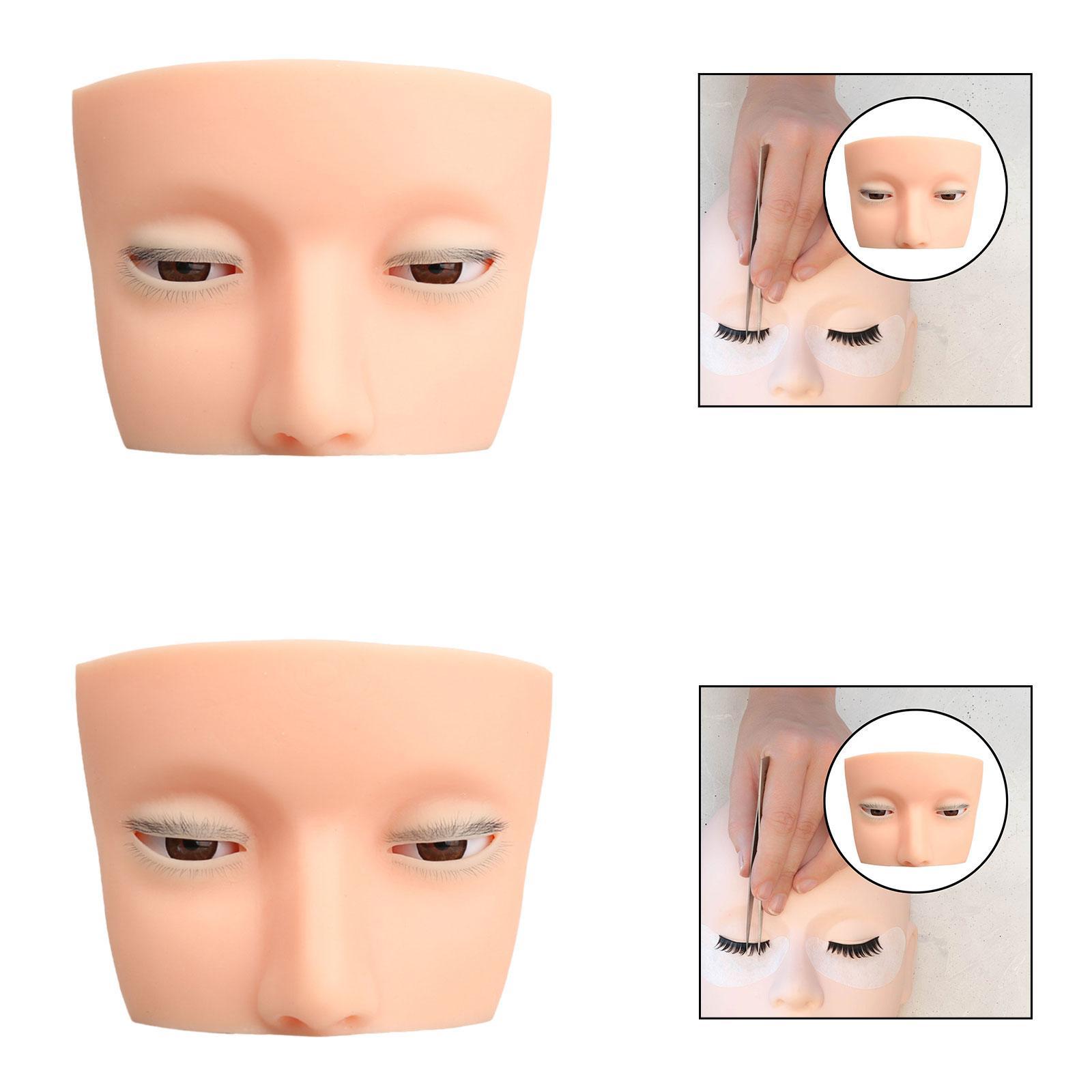 Silicone Eyelash Mannequin Hea - Beauty Makeup Training review and price