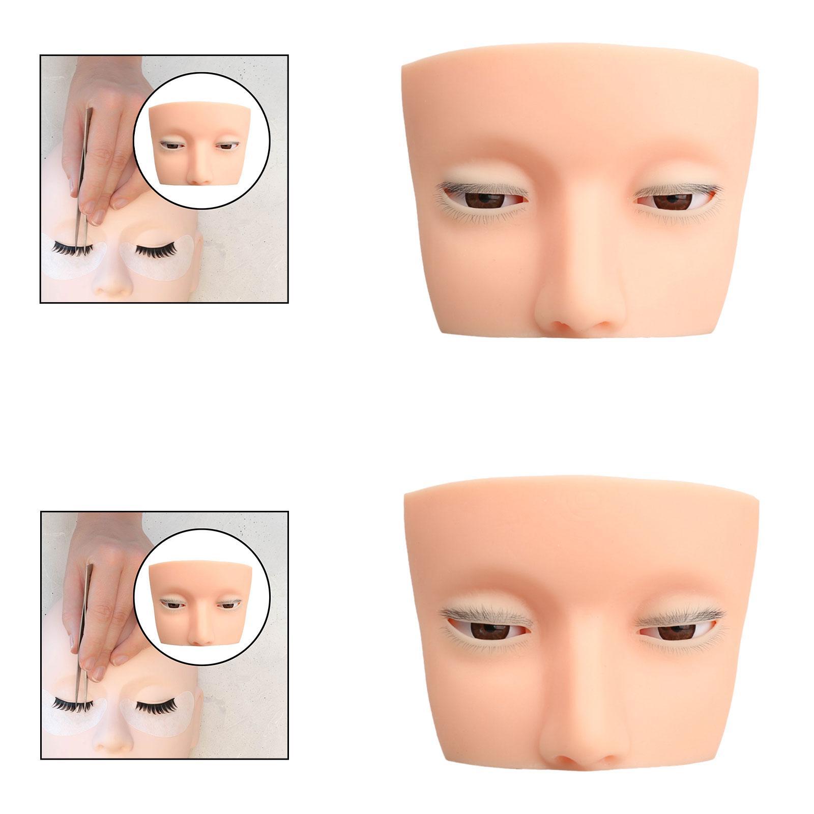 Silicone Eyelash Mannequin Hea - Beauty Makeup Training review and price