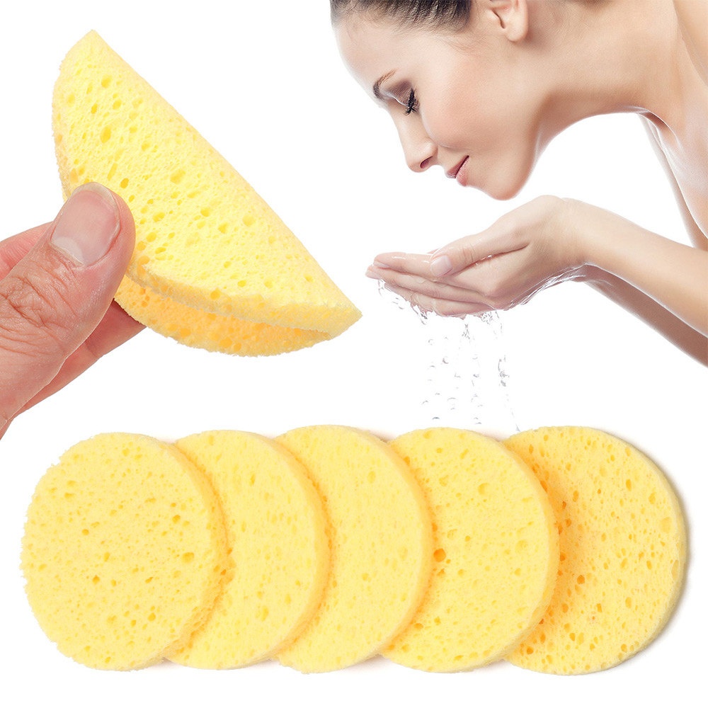10pcs 6-9cm Yellow Face Round  - Beauty Makeup Sponge review and price