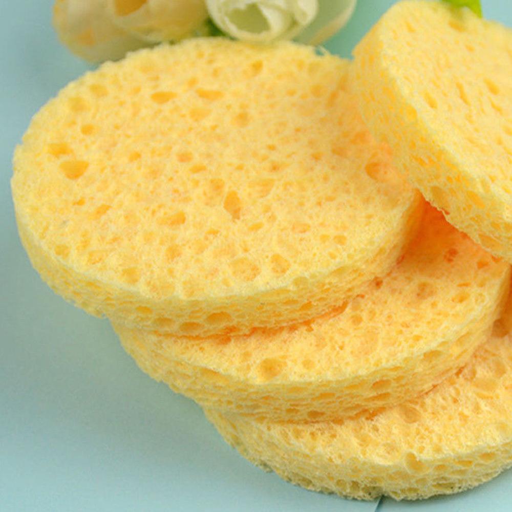 10pcs 6-9cm Yellow Face Round  - Beauty Makeup Sponge review and price