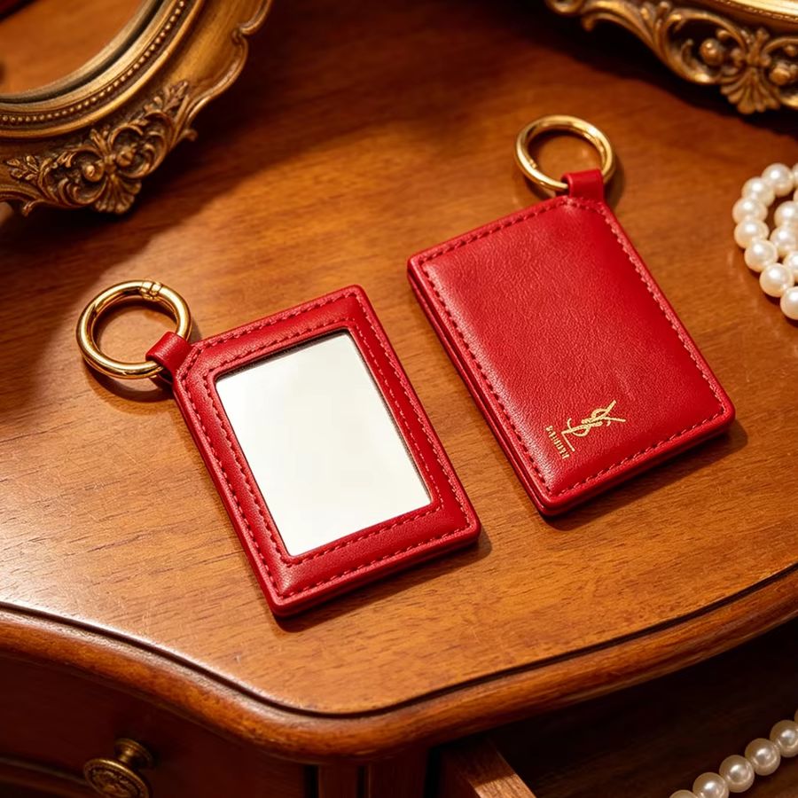 YSL Red Leather Square Mini Po - Ysl Beauty Makeup review and price