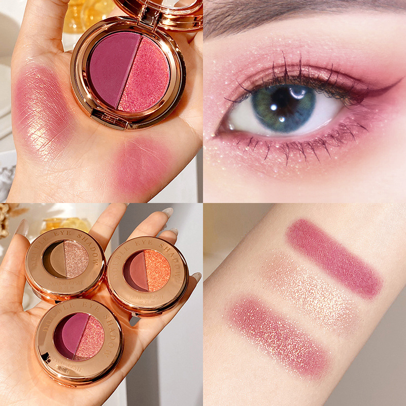 2 Colors Eyeshadow Glitter Pea - Beauty Makeup Eyeshadow Palette review and price